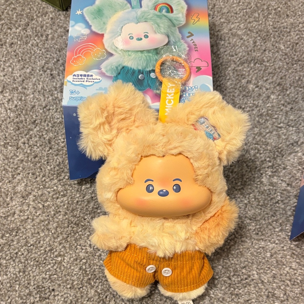 Fluffy Bear Toy with Orange Pants